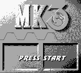Mortal Kombat 3 title screen for GameBoy